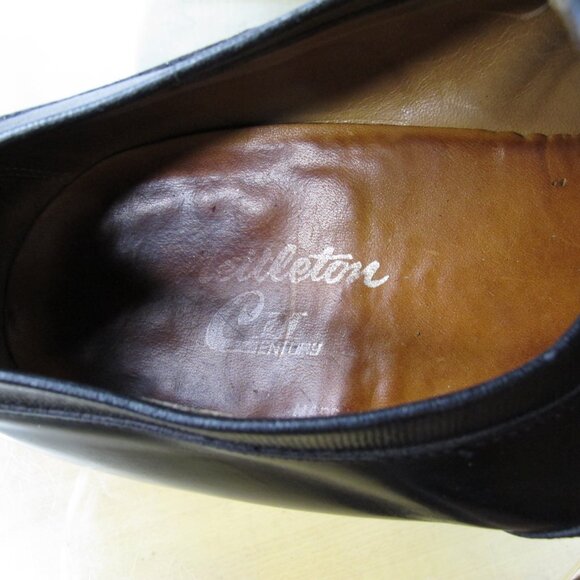 Nettleton Vintage Loafers Black Leather Wing Tip Tasseled Shoes Size 13 AA - Picture 8 of 9